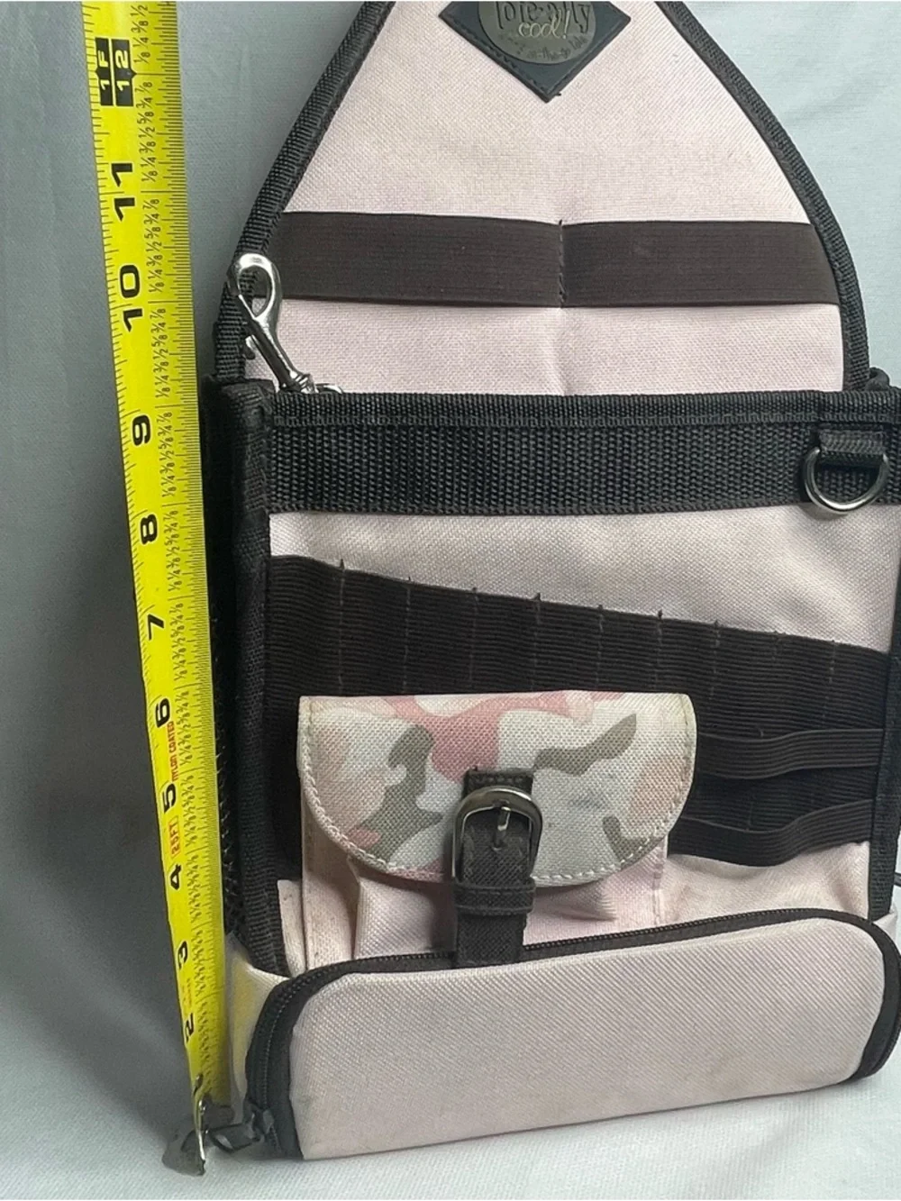 Original Tote-Ally Cool On The Go Craft Tote Tray Multi-Pockets Clip Pink/Brown